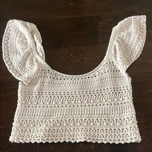 Sincerely Jules White Crochet Crop Top